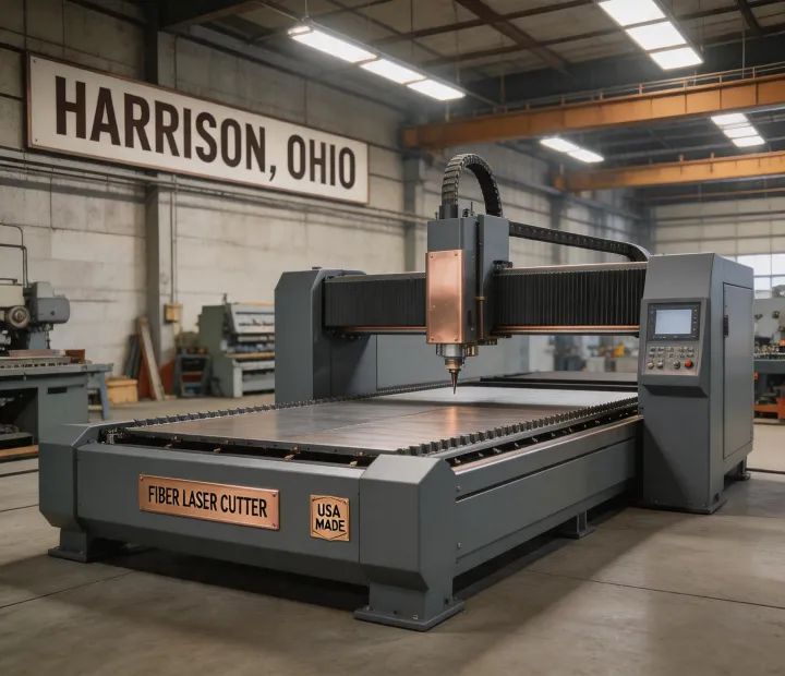 Cincinnati CLX fiber laser cutting system on the Harrison Ohio assembly floor
